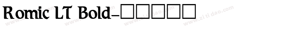 Romic LT Bold字体转换